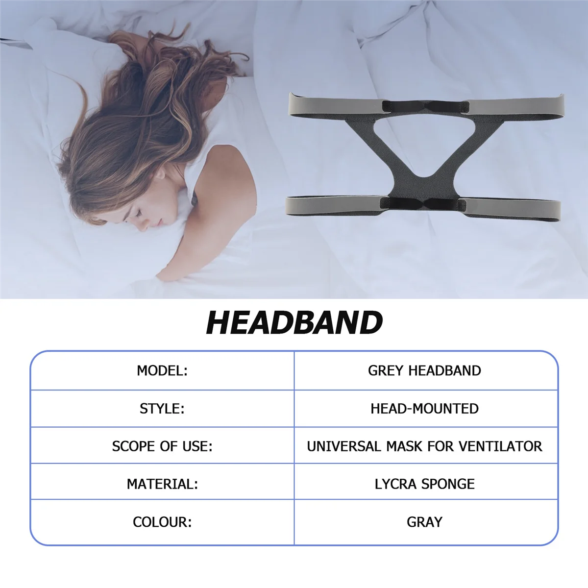 Para resmed wellcome ventilador máscara bandana cpap nasal chapelaria universal bandana