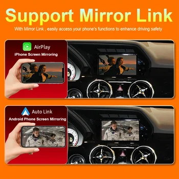 適用於 2008-2015 年賓士 GLK NTG4.0/4.5/4.7 的無線 CarPlay,支援 Android Auto、Mirror Link 和 AirPlay 功能,可實現車載互聯 8 最佳銷售 賓士GLK螢幕 - №8