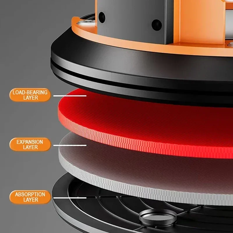 Ventosa elettrica a vuoto 200 kg Capacità di carico Tipo-C Ricarica Strumento di fissaggio per piastrelle Manipolazione del vetro Sollevatore di aspirazione Batteria da 1500 mAH