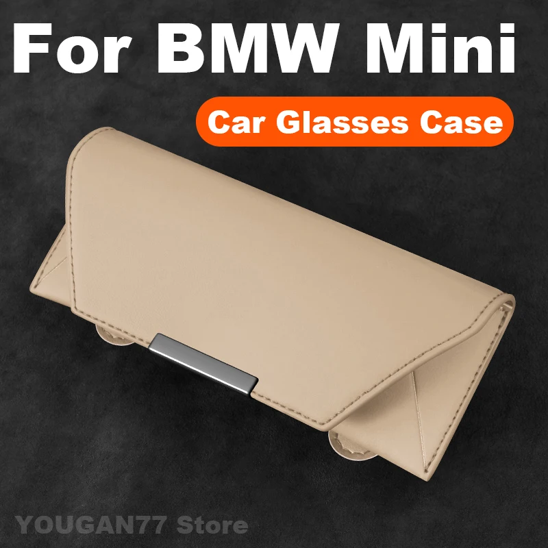 

Universal Car Glasses Case For BMW Mini Cooper Countryman Clubman R55 R56 R60 F54 JCW F55 2025 Car Glasses Frame Mini Interior