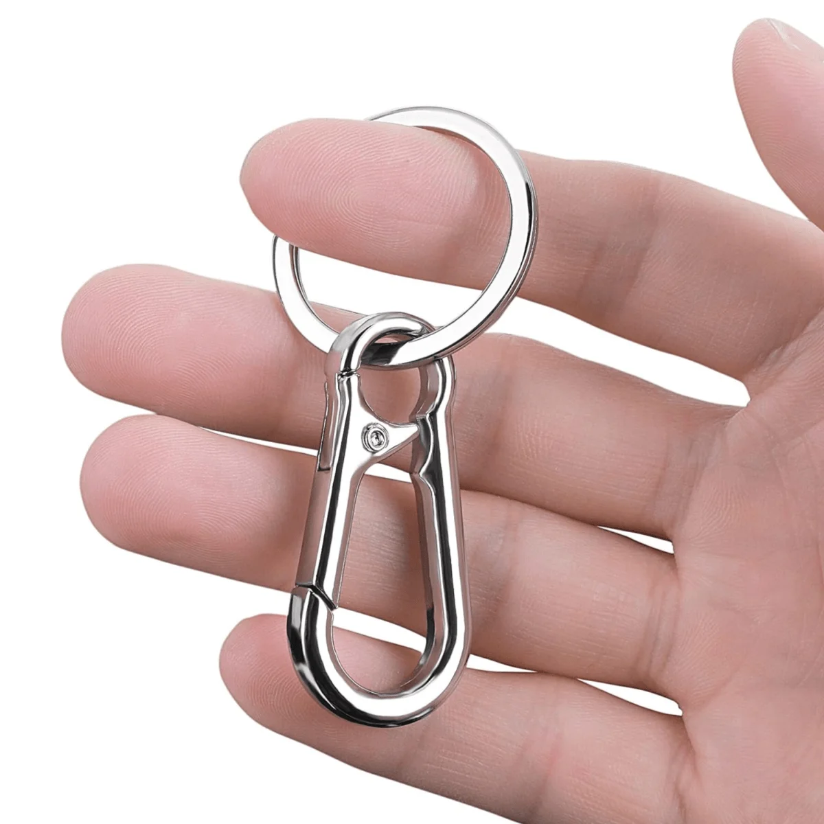 8Pcs Carabiner Clip Keychain Metal Carabiner Shape Key Ring Keyring Key Holder Clips Hook Holder Organizer for Car Keys Finder f