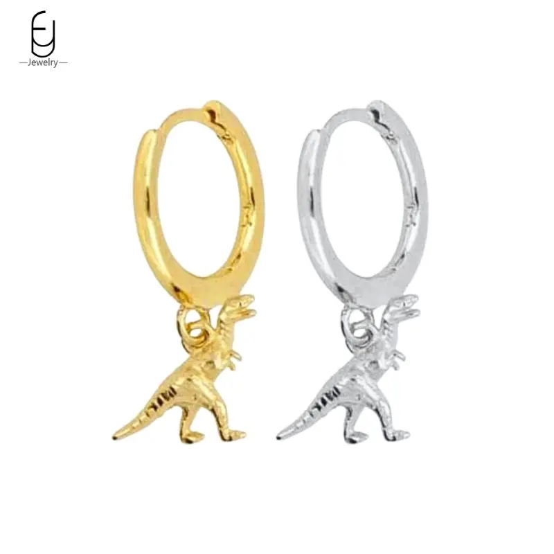 

1 Pair 925 Sterling Silver Ear Needle Dinosaur Pendant Earrings Cute Animal Earrings for Women Fashion Jewelry Accessories