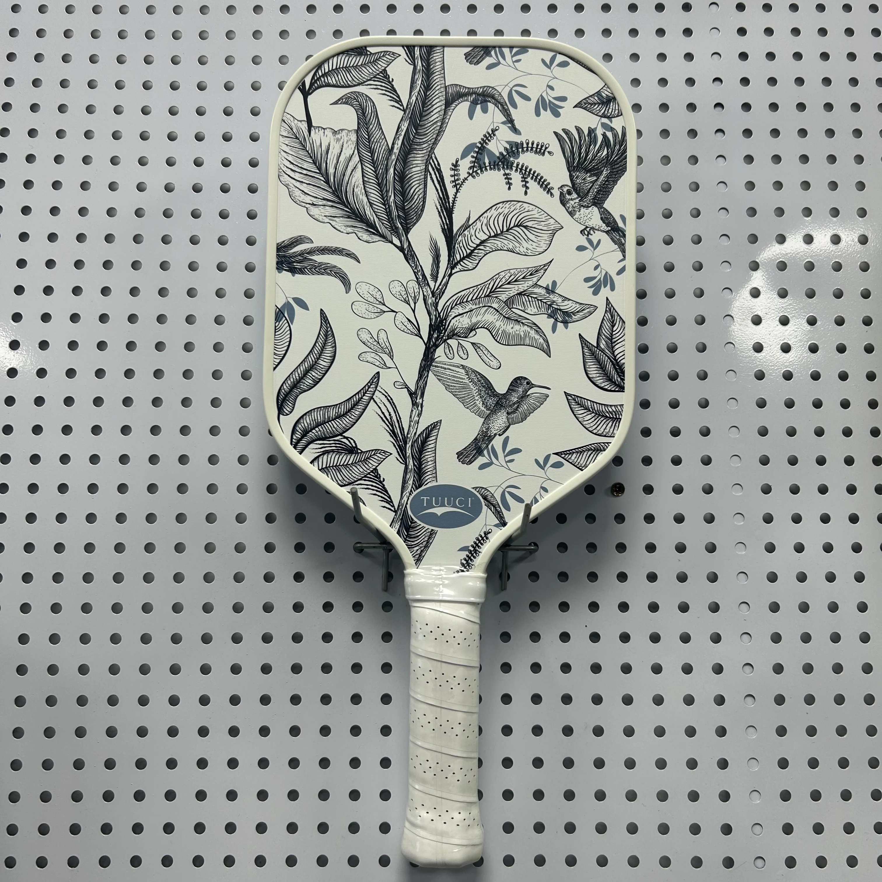 Hot-selling Factory Wholesale Custom Glass Fiber Blue Printed Max Grip Series 13mm Thick Outdoor Sports Pickleball Rackets