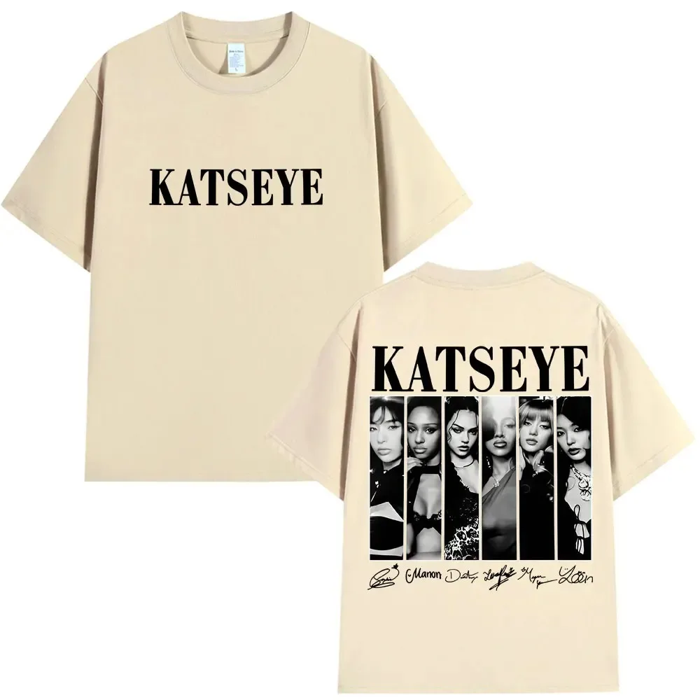 Vintage Koreanischer Stil Katseye Grafik T-Shirts Kpop Herren Damen Beliebtes T-Shirt Mode Harajuku Kawaii T-Shirt Y2K Kleidung ﻿ – Detail 9