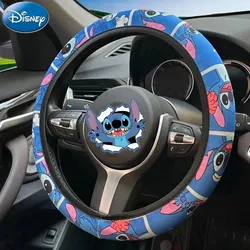 Disney Stitch 15in Steering Wheel Cover Cute Cartoon Character Universal Car Accessories for Steering Wheel Protector Automobile