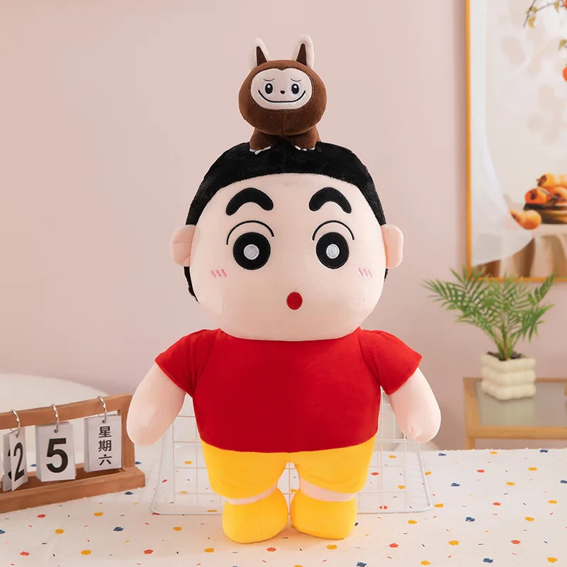 Novo crayon shin-chan labubu kawaii boneca modelo criativo boneca de enchimento presente de ano novo pano das crianças boneca de pelúcia presente de aniversário