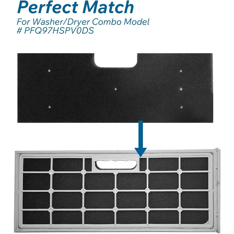 8 упаковок WH01X35719 Фильтр для ворса — для комбинированной стиральной машины — моющийся вручную и многоразовый — для моделей: PFQ97HSPVDS