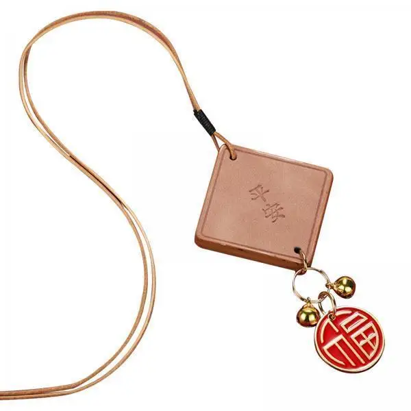 Car Rearview Mirror Pendant PU Leather Hanging Ornament Lucky Blessing Charm Auto Accessories for Car Home Office