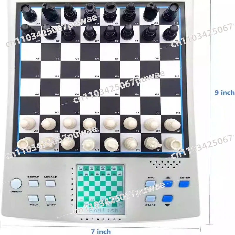 Magnetic Chess Pieces Self Teaching Program Beginners Chess Computer Electronic Board with Talking English