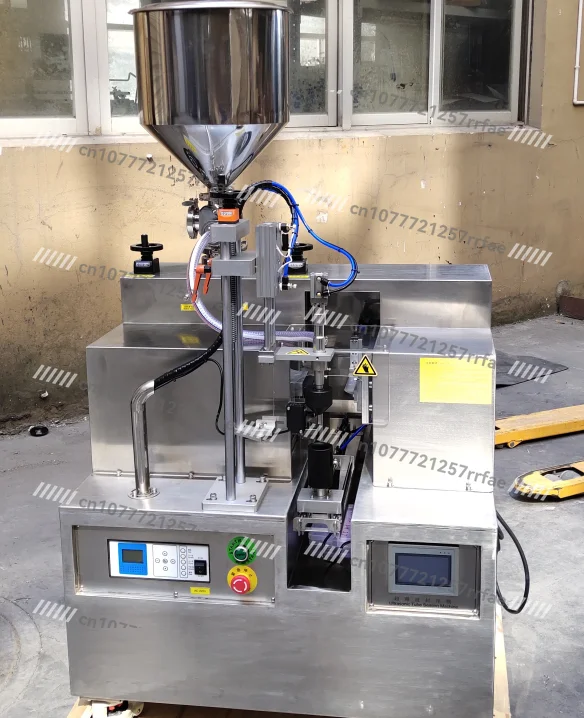 Semi-automatic Shampoo Filling Machine, Tubular Filling and Sealing Machine, Plastic Hose Filling and Sealing Packaging Machine