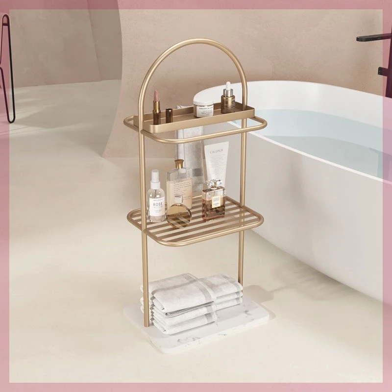 

Nordic bathroom bathroom floor towel rack toilet towel vertical simple clothes storage
