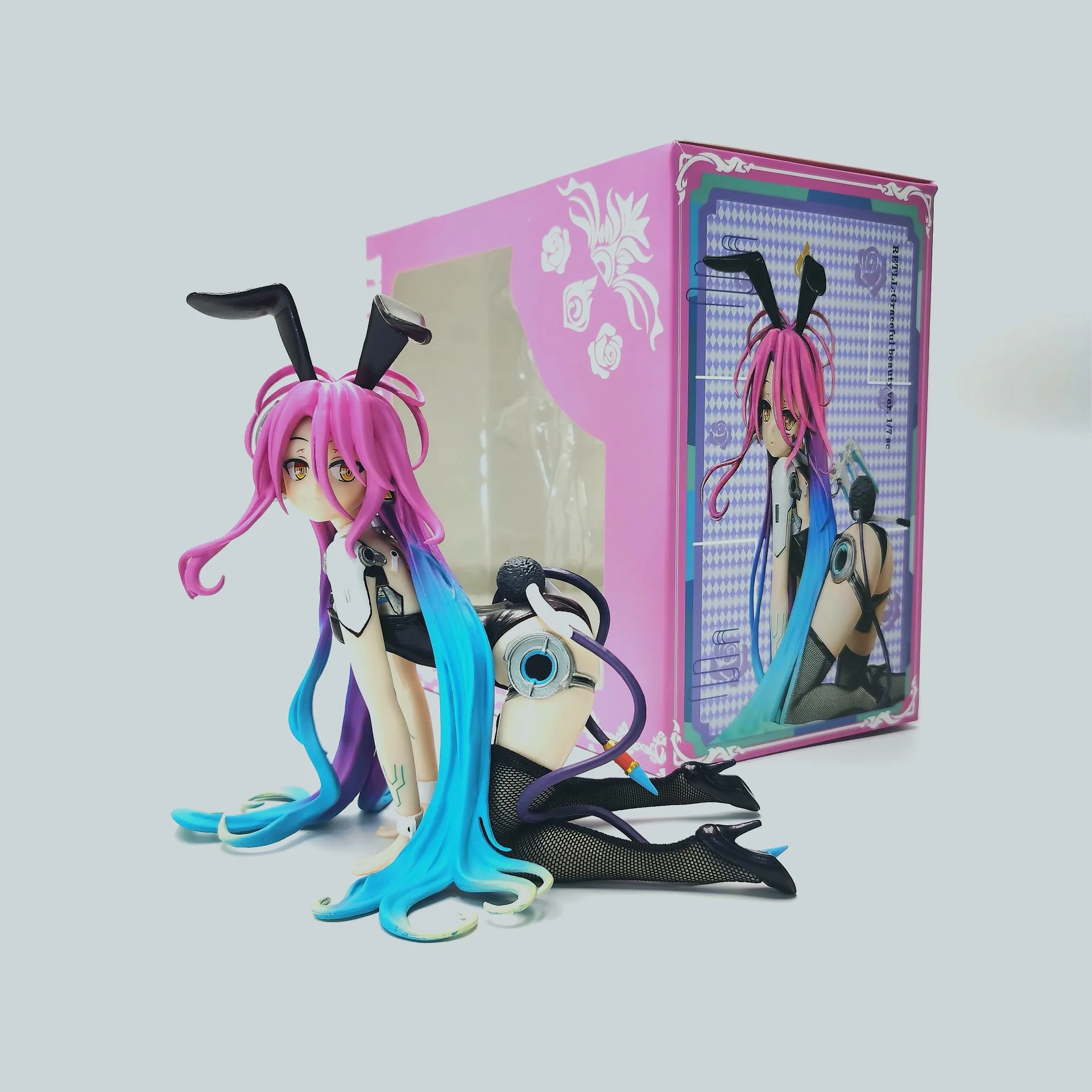 Buuny Girl's No Game No Life Zero Schwi Anime Action Figure PVC, Estilo B, Estilo B, Estátua de brinquedo, Modelo de Coleção, 1:6