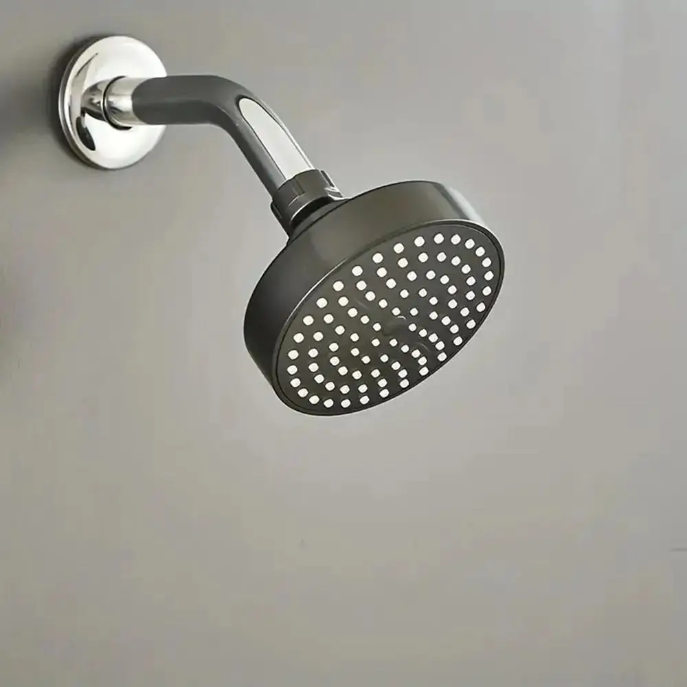 

2 PCS Adjustable 4 Inch Shower Faucet Lightweight Wall Mounted Shower Head Compact High Pressure Rainfall Shower Head Bathroom