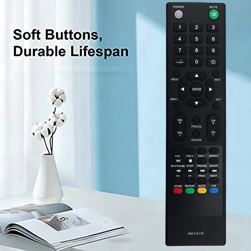 เปลี่ยน RM-C3116 รีโมทคอนโทรลสําหรับ JVC LCD LED Smart TV RM-C3116 RM-C3222 LT-40N570A LT-48N570A