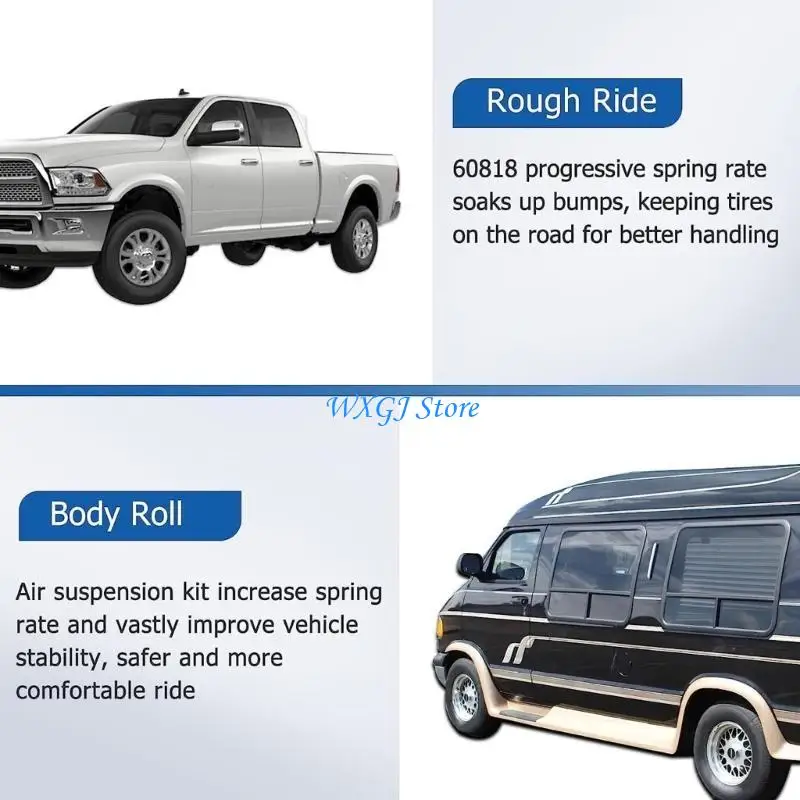 

37JE Durable Air Lifts Suspension Helper Springs System Pickup Trucks Enjoy Smooth Reliable Driving for 1500 2009-2022 60828H