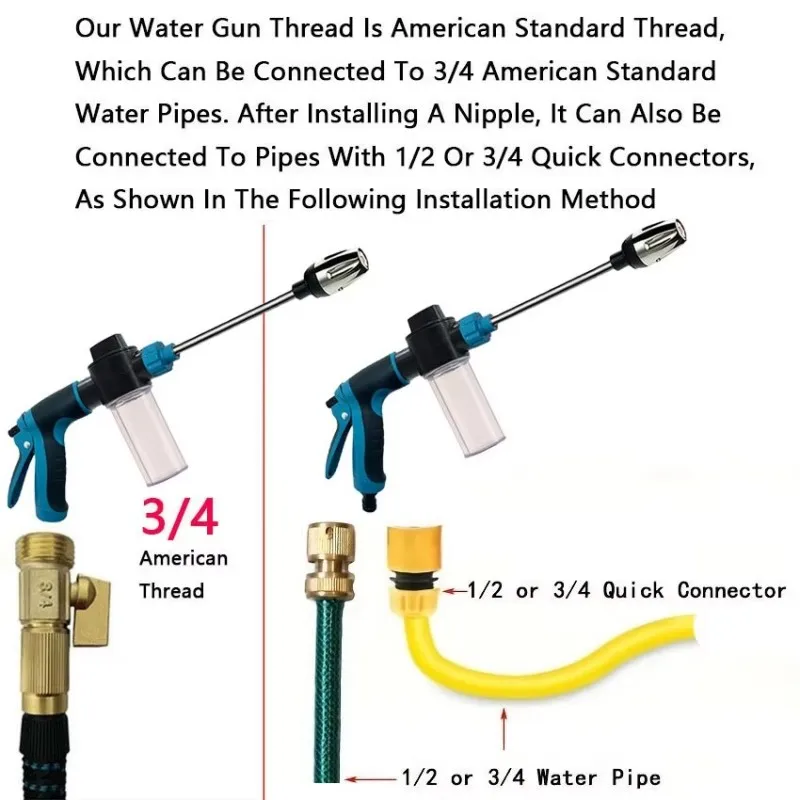 High Pressure Spray Water Gun Garden Watering Hose Nozzle Car Washing Cleaning Wash Tool Kits Auto Washer Sprinkler Guns