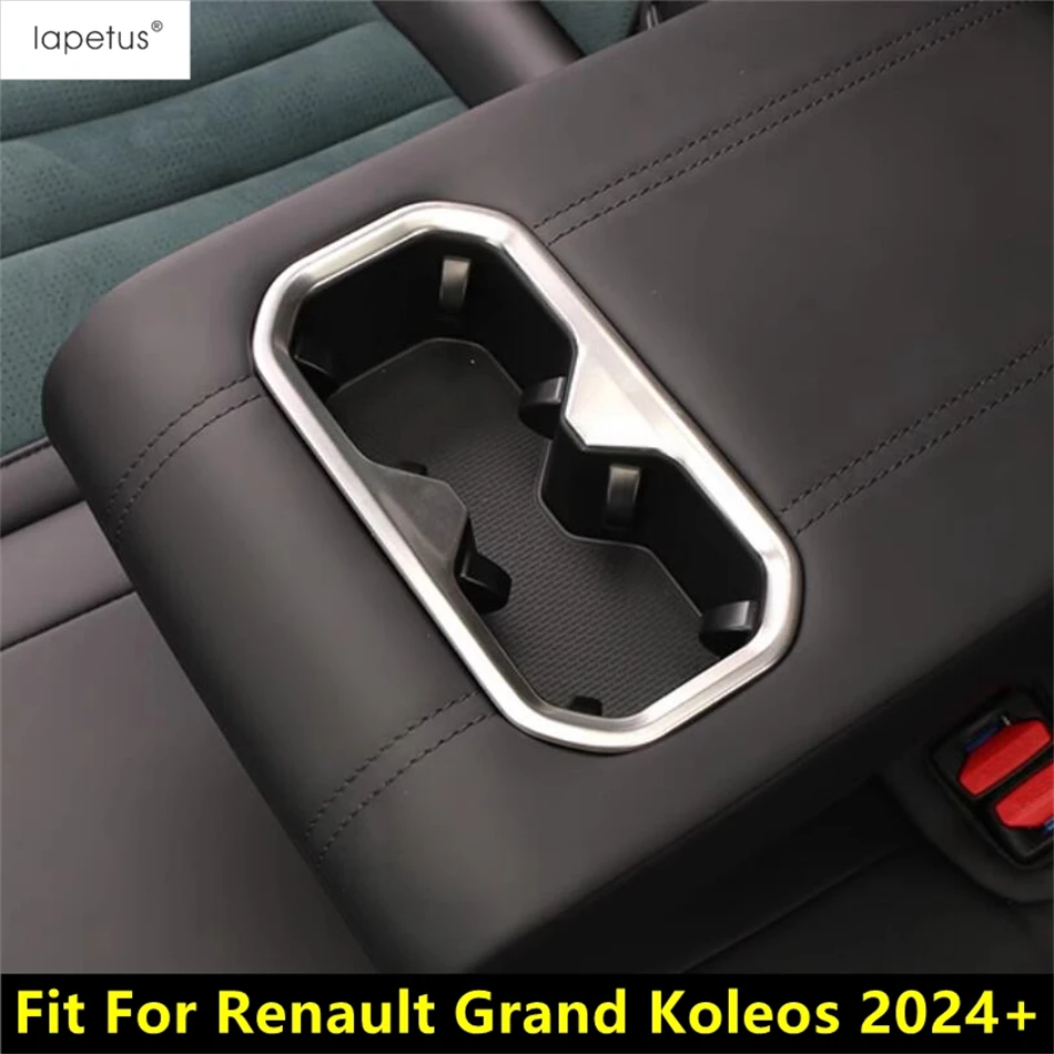 

Rear Seat Water Cup Holder Frame Decoration Cover Trim For Renault Grand Koleos 2024 2025 Stainless Steel Interior Accessories