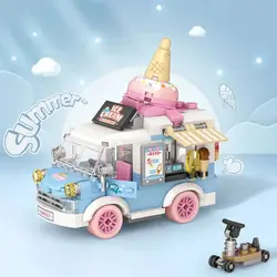 LOZ New arrival 4207 4208 Yellow Duck Kawaii Cute Car  Building block Mini Building Bricks Set for  Christmas Gifts