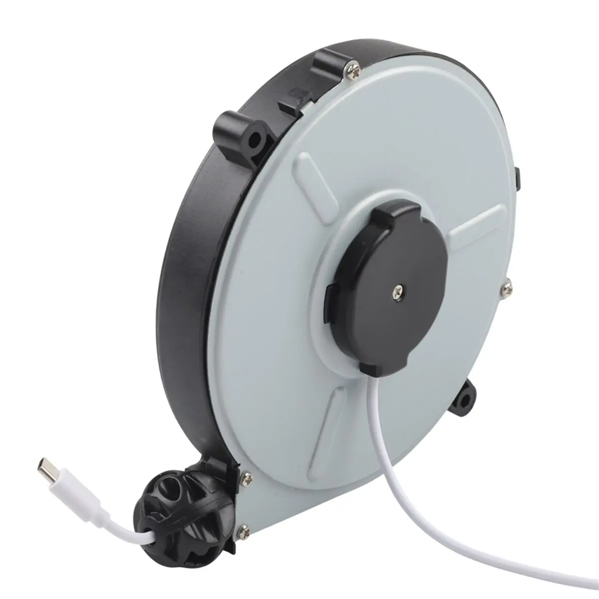 E@MB*RA*aCE^HAPPYa 1pc Automatic Retractable Power Reel Cable Data Cable Winding Reel Charging Cable Power Cord Reel Protective image 3