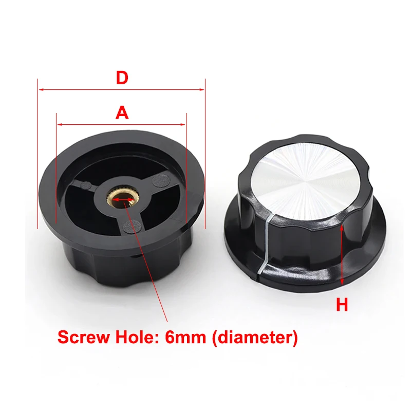 1 ~ 50Pcs MF-A01 MF-A02 MF-A03 MF-A04 MF-A05 전위차계 손잡이 캡 로터리 스위치 손잡이 캡 6mm RV24 3590S WHT118 WXD3 용