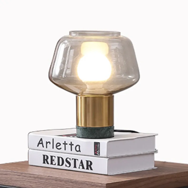 Factory Direct Contemporary Indoor Glass study desk table Light Glass Living Room Background Table lamp