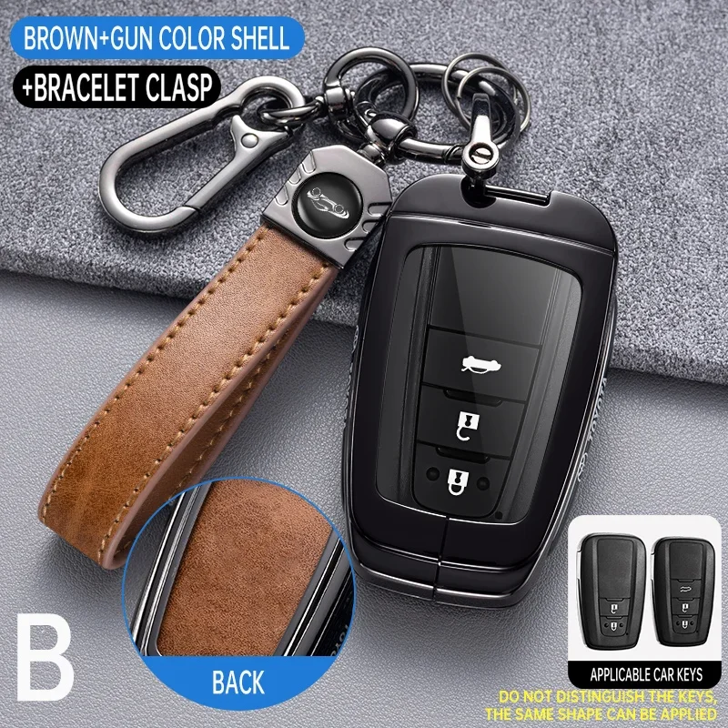 

Car Key Case Full Cover Shell for Toyota Prius Camry Corolla CHR C-HR RAV4 Land Cruiser Prado Keychain Auto Accessories