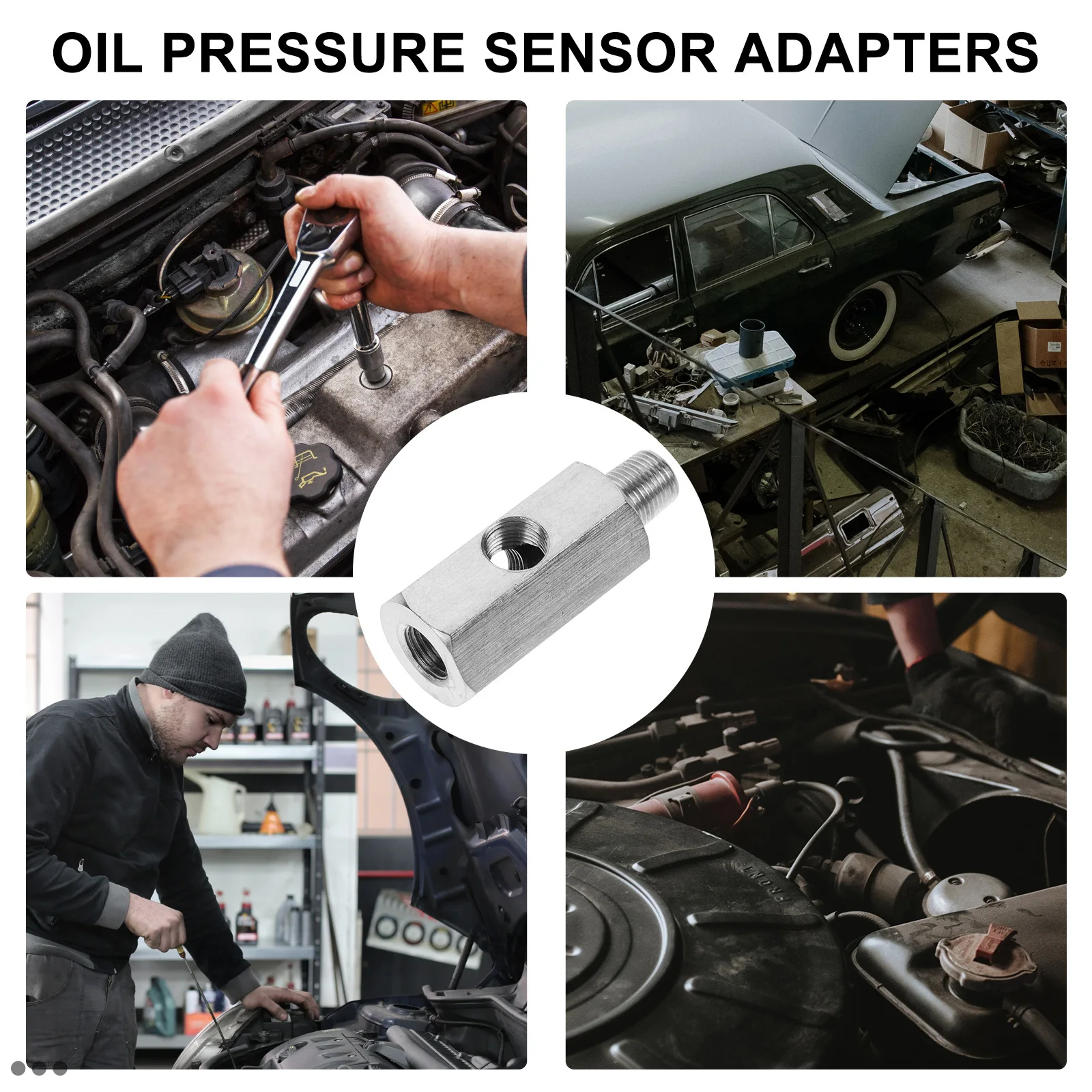 

Oil Pressure Sensor Adapter M10-1/8Npt Stainless Steel Car Sensor Connector For Trucks Suvs Automotive Engine Performance