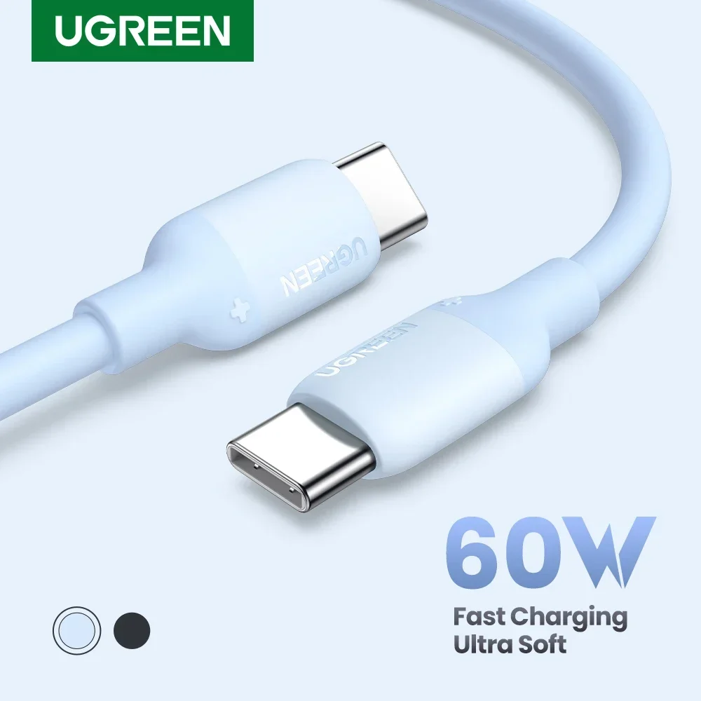 

UGREEN 60W Type C to Type C Cable 100W PD Fast charging For Apple iPhone 15 16 ipad Macbook USB C Charger Android Short Long 2m