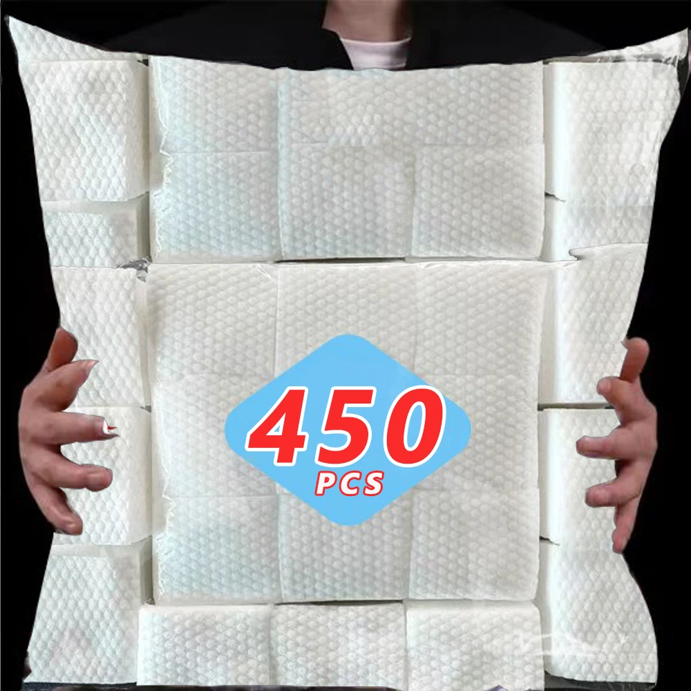 450PCS 3D Water-locking Makeup Cotton Pads for Women Non-shedding Square Pearl Pattern Cosmetic Remover Cotton Pads Face Tools