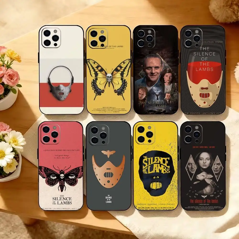 

T-The S-Silence of the Lambs Phone Case For iPhone 17,16,15,14,13,12,11 Plus,Pro Max,XS,Soft Silicone Black Cover