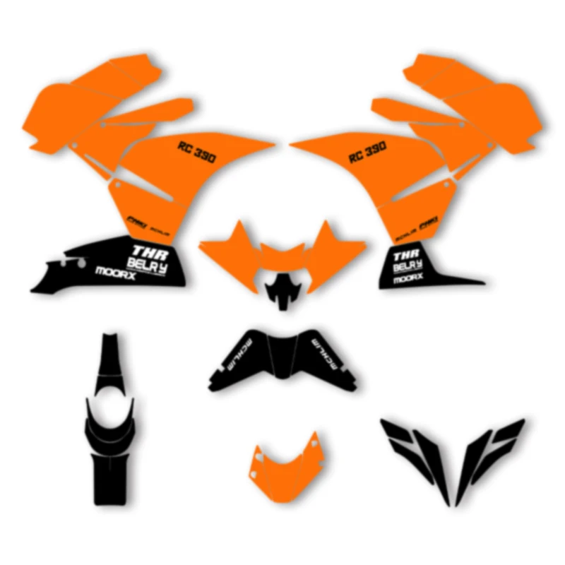 

DSMTECH Motorcycle Graphics For KTM RC250 390 2014 2015 2016 Decal Stickers Kits 007