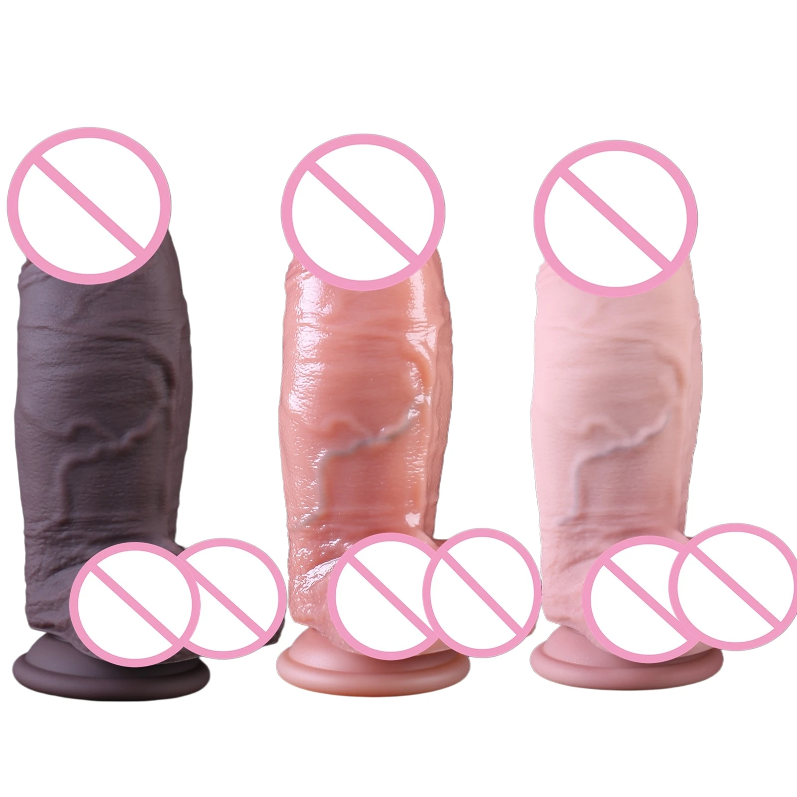 Thick Realistic Thrusting Dildo Adult Sex Toys for Women Soft Silicone Big Penis Suction Cup Female Masturbation Sex Products