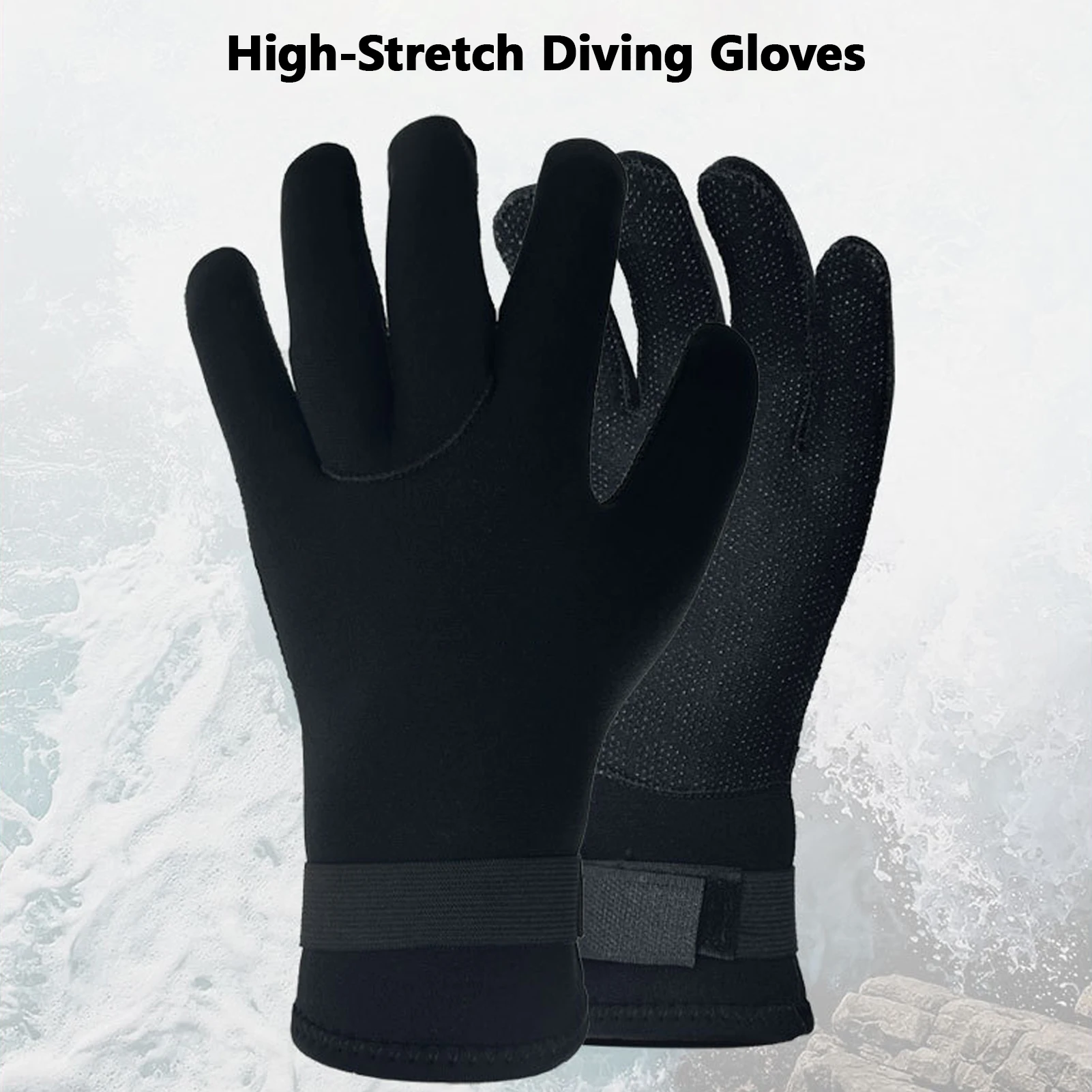 Guantes de Buceo Impermeables de 3MM, Antideslizantes, Térmicos, con Puntos de Contacto en la Palma, para Buceo en Agua Fría