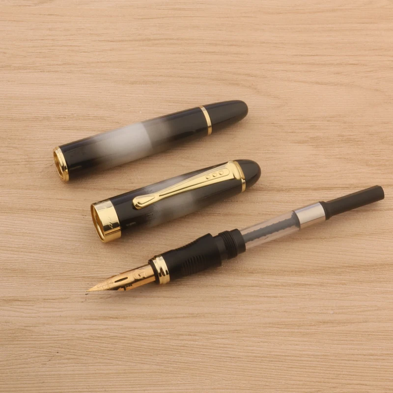 Jinhao ปากกาหมึกซึม X450ก. คอปเปอร์เพลทการประดิษฐ์ตัวอักษรหัวปากกาทอง G เครื่องเขียนอุปกรณ์เครื่องเขียนสำนักงานโรงเรียนปากกาสำหรับเขียน