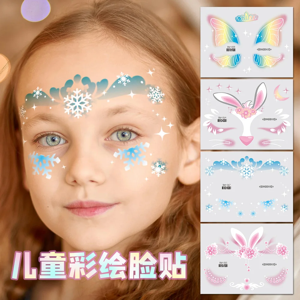 Face Skeleton Painting Stencil New Mask Set DIY Kids Graffiti Hand Painting Aids Tattoo Stencils Stage Party Holiday Makeup