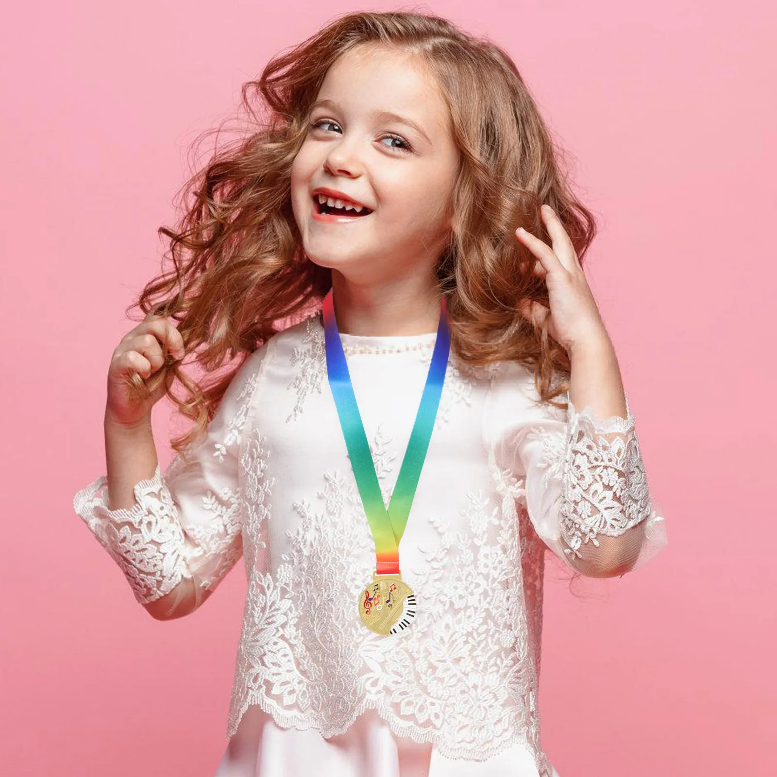 

For Awards Zinc Alloy Gold Medal Kids Competition Prize Reward Piano Singing Contest Champion Winner Gift