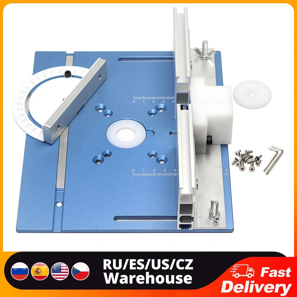 C8 Router Table Insert Plate Engraving Machine Inverted Plate Set Aluminum Alloy Trimming Milling Flip Board Woodworking Bench