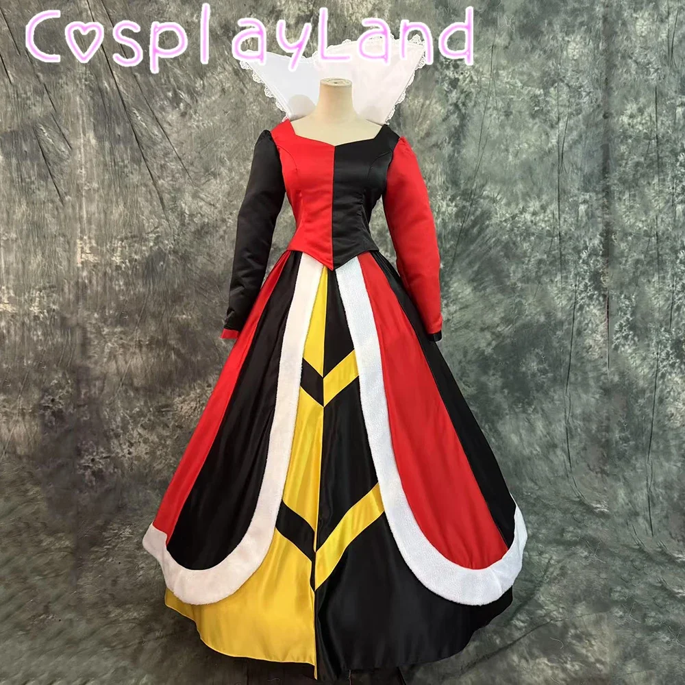 

Luxury Princess Dress Cosplay Queen Costume With Petticoat Red Dress Halloween Carnival Party Dress Role Play Outfit Custom Made