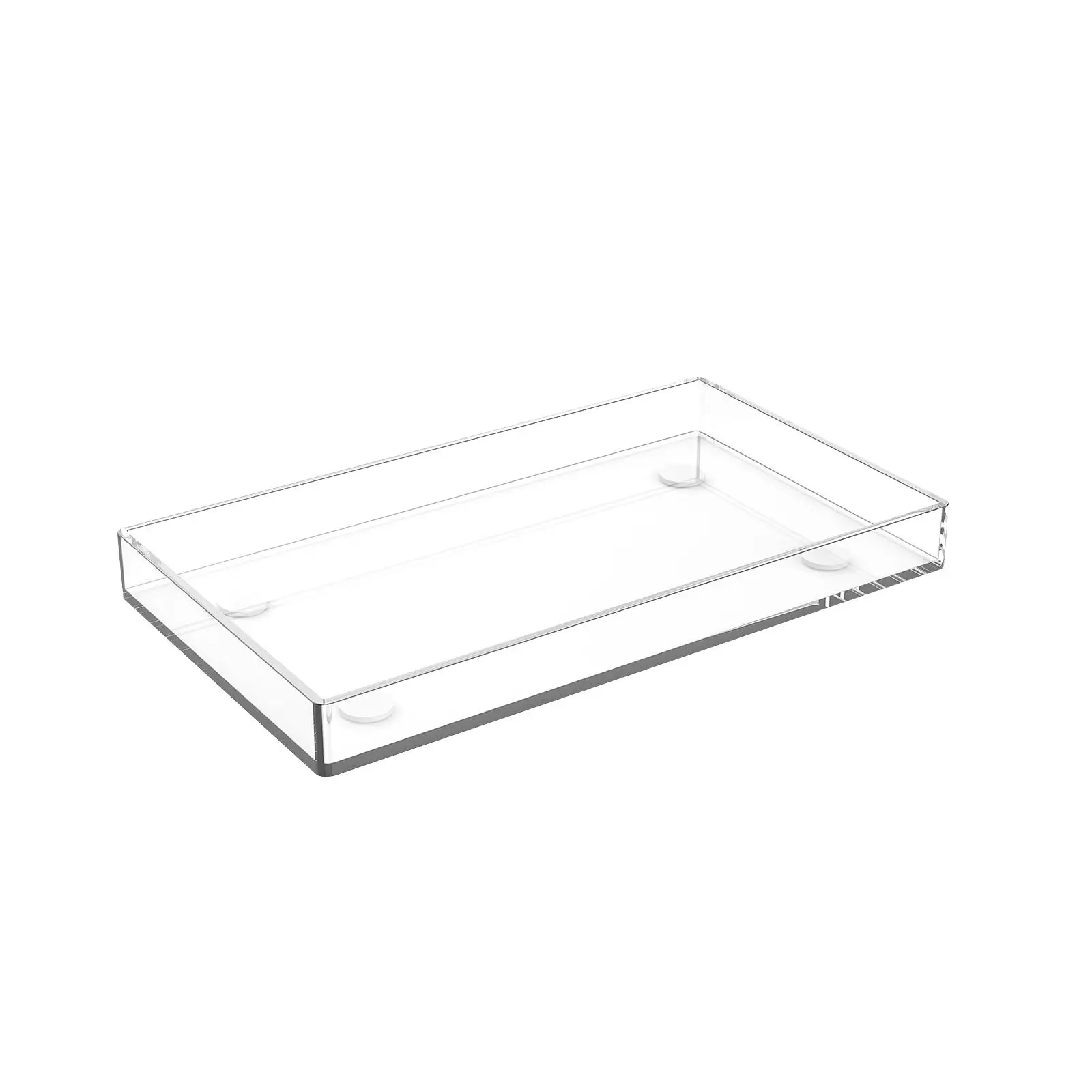 Clear Acrylic Decorative Tray Elegant Rectangle Display Tray for Table Center Kitchen and Luxury Home Decor