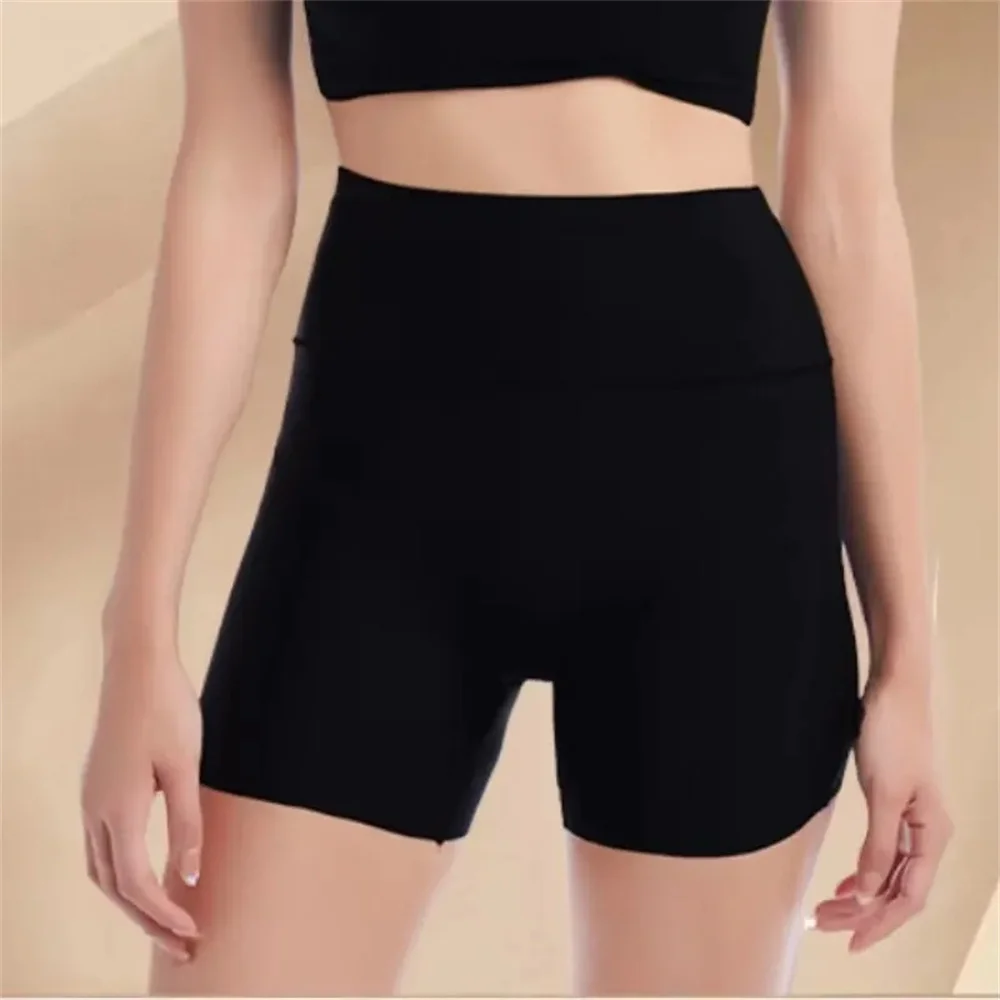 Women High Waist Panties Safety Short Pants Anti Exposure Underwear Corset Pants M L XL Black Skin Ice Silk Traceless Shorts