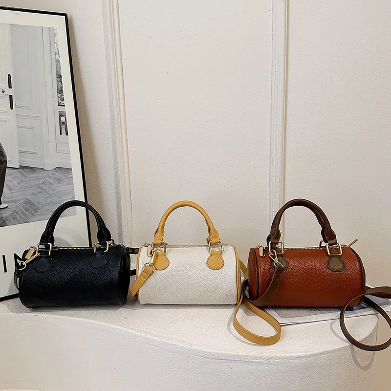 

2025 New Fashion Women's Handbag, Genuine Leather Large Capacity Multi-way Shoulder Crossbody Tote, Vintage Chic Work Purse