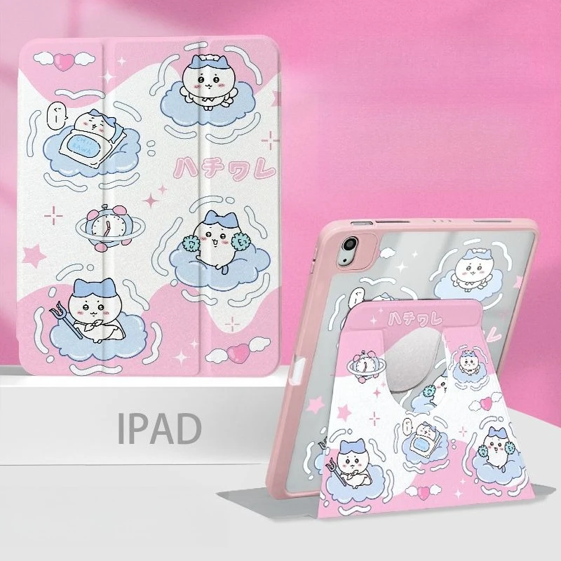 

Chiikawa Usagi Ipad Case for Ipad Air6 11in Pro Rotating Acrylic Case 11th 10th 10.9in 9th Air4 5 Mini6 8.3in Protective Cover