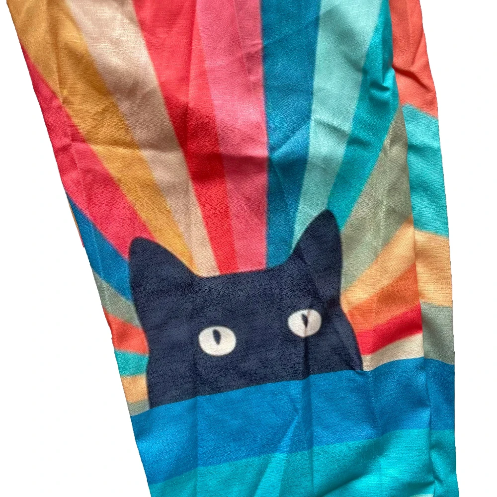 Feminino retro japonês guindaste impressão calças de perna larga boho solto calças casuais única moda artística calças compridas para mulher