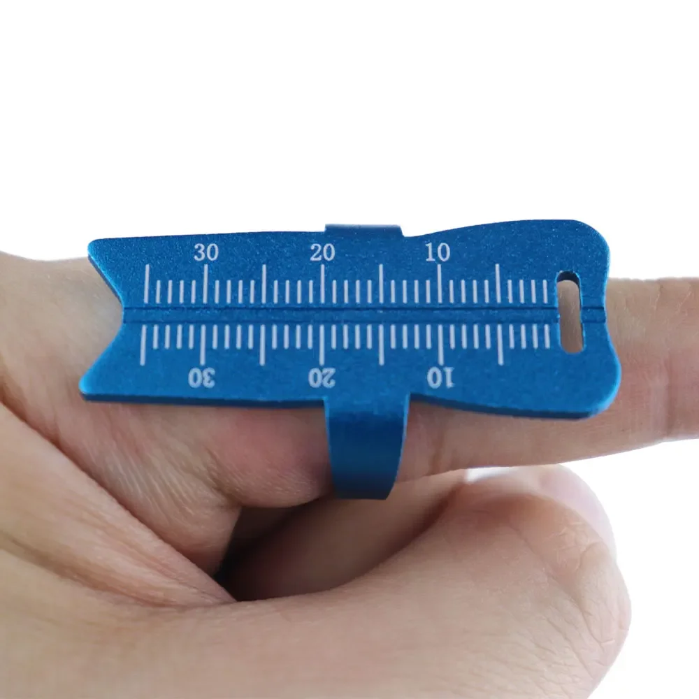 20Pcs Dental Endo Ruler Finger Ring Span Measure Scale Stomatologiczna linijka endodontyczna ze stali nierdzewnej Narzędzie do pomiaru kanału