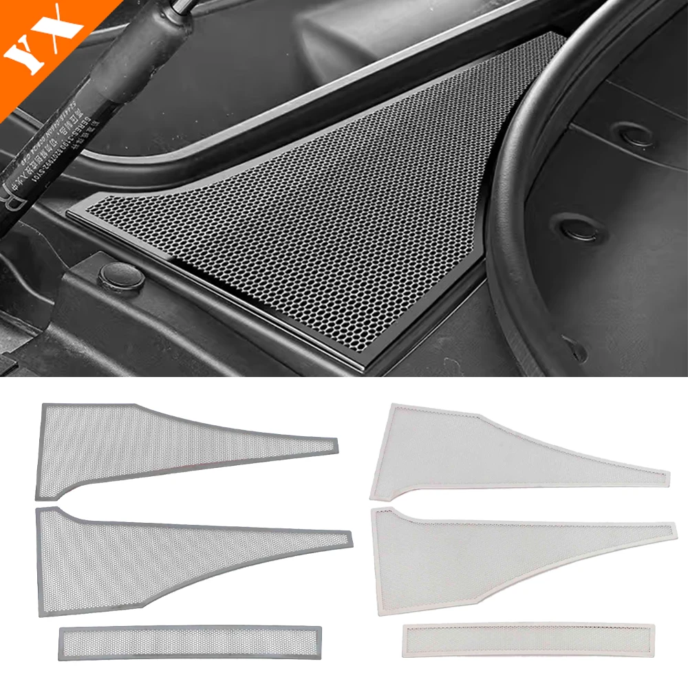 For Huawei Aito M7 2024-2025 Black/White Stainless Auto Accessories Interior Door Speaker Audio Horn Cover Trim Frame Sticker