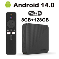 T8 Allwinner H313 Smart TV Box Android 14 Quad Core Cortex A53 Support 8K Video 4K HDR10+ Wifi6 BT5 64G Google Voice Set Top Box