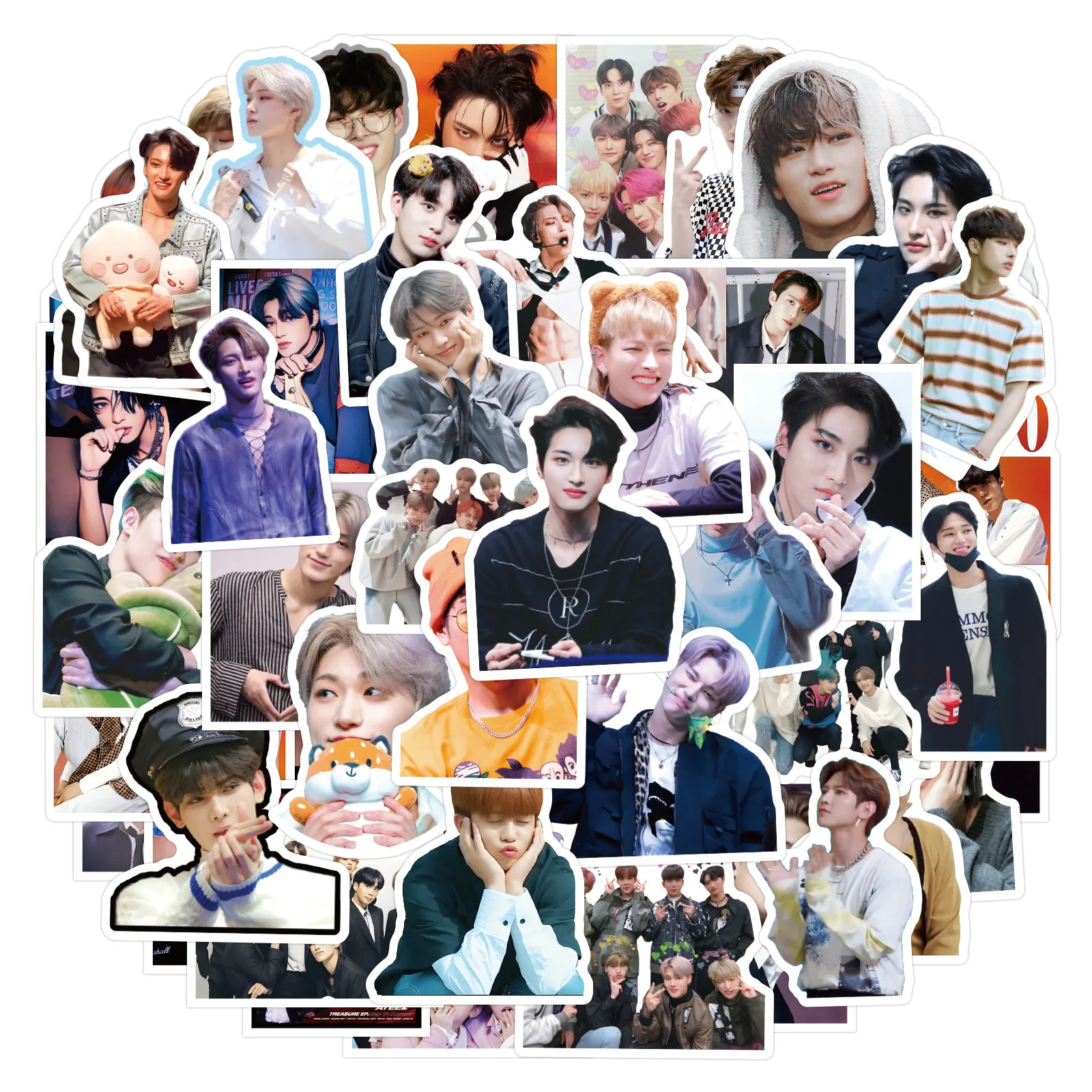 110PCS Kpop Idol Sticker ATEEZ Korean Boy Group Stickers  DIY Luggage Laptop Phone Guitar Skateboard Waterproof Decals