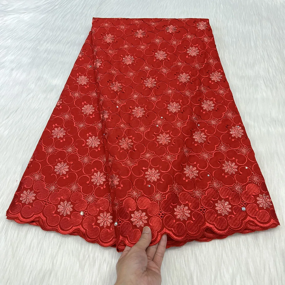 

For Sewing Dresses New Arrival Cotton Lace Fabric High Quality Arranged In Order Symmetrical Embroidery Textile 02C24