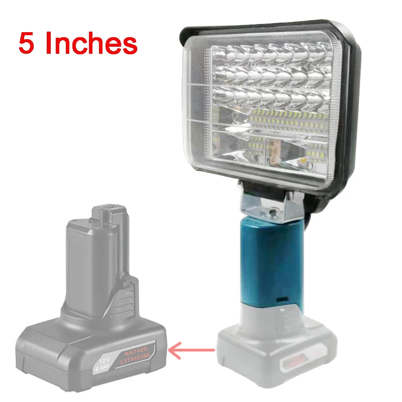 BAT411 LED Work Lights Flashlights Electric Torch Spotlight BAT420 Lamp for Bosch 12V 10.8V Li-ion Battery High Low Ceam Control