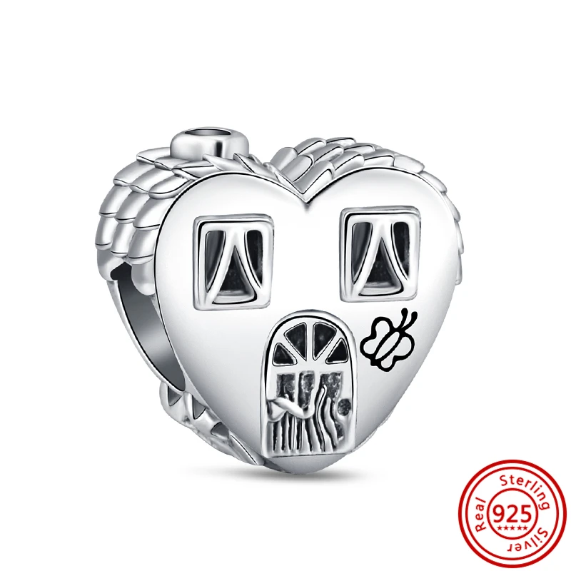 925 Sterling Silver Balloon House Castle Iron Tower Pyramid Ferris Wheel Beads Fit Original Pandora Charms bracciale gioielleria raffinata